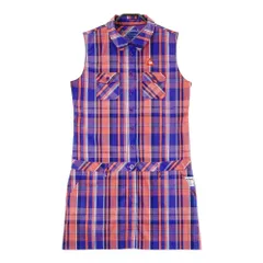 サイズ：L LE COQ GOLF ルコックゴルフ  ノースリーブワンピース チェック柄 パープル系 [240101477305] ゴルフウェア レディース ストスト