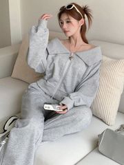 グリッターのポケット付きカジュアルルーズワイドレッグデニムジーンズ （匿名配送） グリッターワイドレッグデニム - ダークデニムブルー