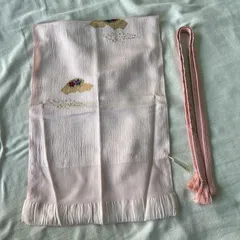 【美品】金彩 刺繍入り 帯揚げ 帯締め セット ピンク 薄ピンク 正装用 着物 女性 婦人 レディース 和装小物 和装 着物 留袖 訪問着 振袖　kimono #きもの猫田 T234