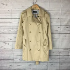 ユナイテッドアローズ★トレンチコート【レディースS程度/ベージュ】ウエストベルト/ロング丈/グリーンレーベルリラクシング◆BA270-A