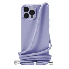 Handodo Apple iPhone 16 Pro 用 ケース iPhone 16 Pro カバー ネック ショルダー ストラップ付き スマホ シリコン カバー 紐付き 斜めがけ 織りストラップ付き 調節可能なショルダー クロスボディ ネックレス 保護 0