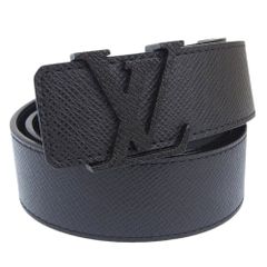 【本物保証】 新品同様 ルイヴィトン LOUIS VUITTON タイガ サンチュール LV イニシャル M6897U 90/36 腰ベルト ブラック