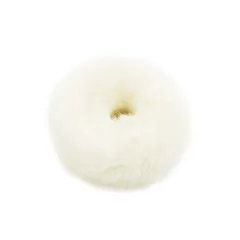 手首 小物 ファーアクセサリー ブレスレット アームウォーマー カフス ヘアアクセサリー シュシュ フェイクファー (White) ふわもこ [ATK21]