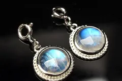 SHOP》8mm玉【ブルームーンストーン/月長石】1mm穴パーツ50個