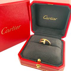 鑑定済み】正規品 カルティエ Cartier  ジュストアンクル ダイヤ 750YG リング B4211800 K18YG #47/7号