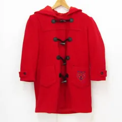 イヴ・サンローラン ダッフルコート ウール混 アウター キッズ 女の子用 140サイズ レッド YVES SAINT LAURENT 【中古】