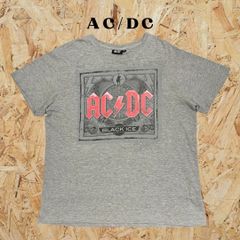 【XL】AC/DC　BLACK ICE　ブラックアイス　悪魔の氷　グレー　バンドTシャツ　バンT　古着