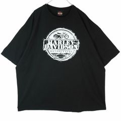 ビッグサイズ！4XL！ハーレーダビッドソンHarley DavidsonブラバドBravado半袖TシャツバイクTモーターサイクルBIKE両面プリントゆるだぼオーバーサイズ黒ブラック白ホワイトvintageヴィンテージ