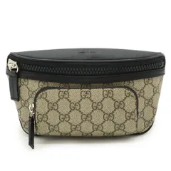 GUCCI グッチ GGスプリーム ボディバッグ ベルトバッグ ウエストバッグ ウエストポーチ PVC レザー ベージュ ブラック 黒 450946 のサムネイル