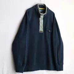Polo Ralph Lauren オーバーサイズ ハーフジップ スウェット / 2XL コットン ネイビー ハイネック USA ビンテージ T3-04040-9475