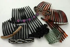 髪留め 10点セット かんざし ラインストーンなど ヘアアクセサリー まとめて 大量 レディース 【中古】