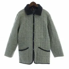 ラベンハム LAVENHAM ブルゾンジャケット ジャンパー 千鳥格子 裏地キルティング USA40 青 ブルー ベージュ WA-AW02 /ROのサムネイル
