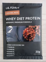 キャラメルナッツ風味　WHEY DIET PROTEIN　30ｇ×６袋セット販売　賞味期限2025・9　未開封新品　ULTORAホエイプロテイン