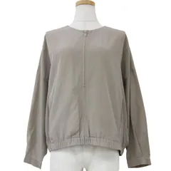 美品 INDIVI インディヴィ ブルゾン ジャケット アウター 23春夏 ベージュ 38(M) ジップ ノーカラー 接触冷感 シャンブレー きれいめ オフィス カジュアル 通勤 シンプル【レディース】のサムネイル