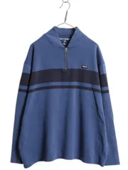 【お得なクーポン配布中!】 90s ポロスポーツ ラルフローレン ハーフジップ 長袖 Tシャツ メンズ XXL / オールド ボーダー プルオーバー ヘビーウェイト 大きいサイズ