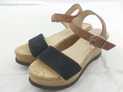 ◇ Odette e Odile UNITED ARROWS オープントゥ 厚底 セパレートサンダル サイズ35 ブラック ブラウン レディース P  【中古】 【1209070003136】
