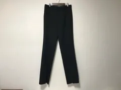 本物アニエスべーオムagnesb.hommeウール光沢スラックスパンツメンズサーフアメカジミリタリーストリートスケーターワークビジネススーツモードドレススポーツゴルフ黒ブラック38Mフランス製のサムネイル