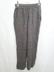 ◇ ⊂ FREAK'S STORE フリークスストア 花柄 イージー　パンツ サイズF ブラック レディース P  【1409090000263】