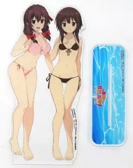 【中古】アクリルスタンド・アクリルパネル [単品] めぐみん＆ゆんゆん 仲良し水着アクリルフィギュア 「PS4/Switchソフト この素晴らしい世界に祝福を! ～呪いの遺物と惑いし冒険者たち～ 完全生産限定版」 同梱特典