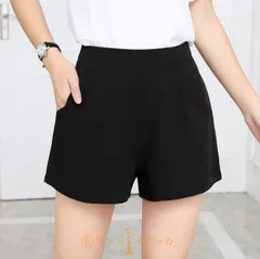 ハーフパンツ 半ズボン ボトムス スラックス レディース パンツ ポケット付き シフォン 女性用 ベーシック 仕事 会社 オフィス 無地 美脚 脚長 美尻 美シルエット 動きやすい オシャレ nVvm967