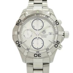 美品 タグホイヤー アクアレーサー CAF2111 クロノグラフ SS シルバー 自動巻き 腕時計 1598 TAG HEUER