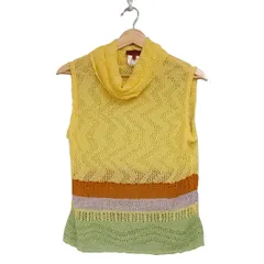 MISSONI(ミッソーニ) 半袖カットソー サイズ42 M レディース美品  - イエロー タートルネック