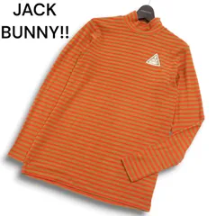 JACK BUNNY!! ジャックバニー パーリーゲイツ ゴルフ 秋冬★ モックネック ボーダー 長袖 シャツ Sz.4 メンズのサムネイル