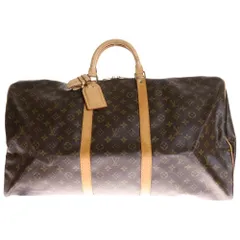 LOUIS VUITTON (ルイヴィトン) キーポル バンドリエール60 モノグラム キャンバス レザー ボストンバッグ ゴールド金具 ブラウン M41412 VI0960
