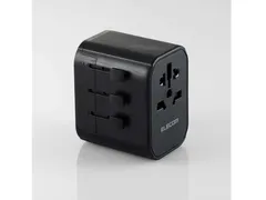 【新品・5営業日で発送】ELECOM エレコム 海外用マルチ変換アダプタ／A・BF・O・SE／出力15W(T-HPAM-15A2CBK)