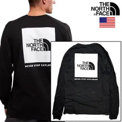 The North Face Box NSE Long Sleeve Tee ノースフェイス USAモデル メンズ ロゴ ロングスリーブTシャツ ロンT 【9544156574-blk】