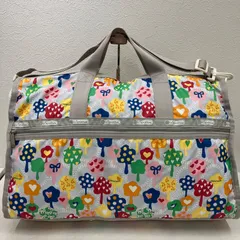 美品】LESPORTSAC 2WAYバッグ ボストンバッグ ポーチ 鳥 花