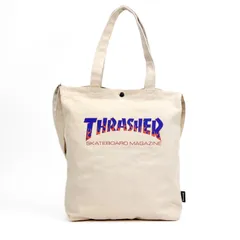 【アウトレット品】THRASHER スラッシャー トートバッグ コットンキャンバス Mサイズ THR-192-WTBQ