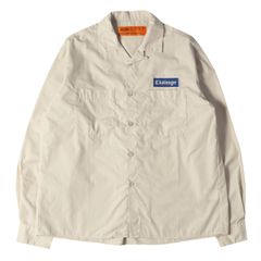 新品 CHALLENGER チャレンジャー シャツ ワッペン付き オープンカラー ワークシャツ L/S WORKER SHIRT 23SS ベージュ S トップス カジュアルシャツ 長袖 ブランド カジュアル