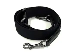 ■極美品■ COACH コーチ ナイロンキャンバス×レザー バッグ用 クロスボディ ショルダーストラップ 斜め掛け ブラック系 GB1560