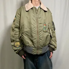 90年代 USA製 カスタム ALPHA MA-1 ミリタリー フライトジャケット 民間品 メンズ2XL 