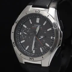 稼働 カシオ 5174 WVQ-M410 クロノグラフ デイト ラウンド 電波ソーラー ブラック文字盤 メンズ腕時計 TKD 2000000 NSK