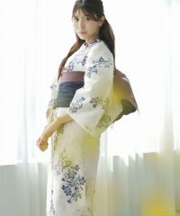 Dita 胡桃色の菊ちらし 浴衣 帯セット 2025 浴衣5点セット(ゆかた・帯・下駄・着付けマニュアル