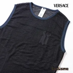 ヴェルサーチ　VERSACE　ロゴ　ノースリーブ　タンクトップ　イタリア製　S ロゴ リブニット タンク トップ ホワイト | VERSACE JP