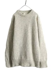 【お得なクーポン配布中!】 80s USA製 エルエルビーン ウール ニット セーター メンズ L ヴィンテージ 80年代 LLBEAN クルーネック 無地 旧タグ グレージュ アウトドア