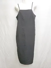 ◇ ⊂ Lax Dan Tia バックスリット 膝下 キャミ　ワンピース サイズL ブラック レディース P  【1409250028199】