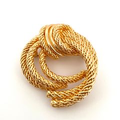 【鑑定済み】正規品 クリスチャン ディオール Christian Dior ブローチ CD ゴールドカラー GP ヴィンテージ