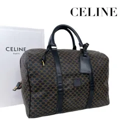 【価格交渉/質問大歓迎♪】激レア セリーヌ 黒マカダム ボストンバッグ トリオンフ 大容量 4413