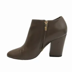 セルジオロッシ♡黒 スエード ジッパー付き ブーティ ヒール8cm