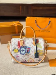 【今日特価】LV Speedy スプリング限定 グラフィティ ピローバッグ