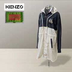 【KENZO】ケンゾー　ゴルフ　ナイロンジャケット　バイカラー　ブランドロゴ　サイズ1 ホワイト＆ネイビー系