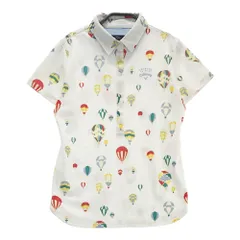 サイズ：M CALLAWAY キャロウェイ  半袖 ポロシャツ 気球 総柄 ホワイト系 [240001825444]# ゴルフウェア レディース ストスト