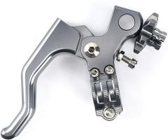 バイク ショート クラッチ レバー ハンドル 22mm 4mini モンキー ダックス SR エストレヤ レーサーレプリカ ネイキッド 等 グレー KRB308