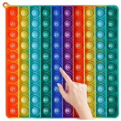 【数量限定】(数字1～100)プッシュポップ 知育おもちゃ そわそわ 自閉症の緩和 ボードゲーム スクイーズ玩具 プッシュポップバブル ストレス解消グッズ 減圧おもちゃ 洗える可能 子供大人兼用 誕生日 プレゼント