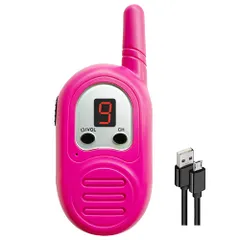 新品 用 トランシーバー トランシーバー おもちゃ 1台セット充電式 子供 ピンク