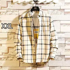[XXL]メンズ ファッション 服  オシャレ シンプル 大人 かっこいい 大きいサイズ ストリート 紳士服  韓国スタイル チェック柄 シャツ レトロ カジュアル 長袖 ジャケット